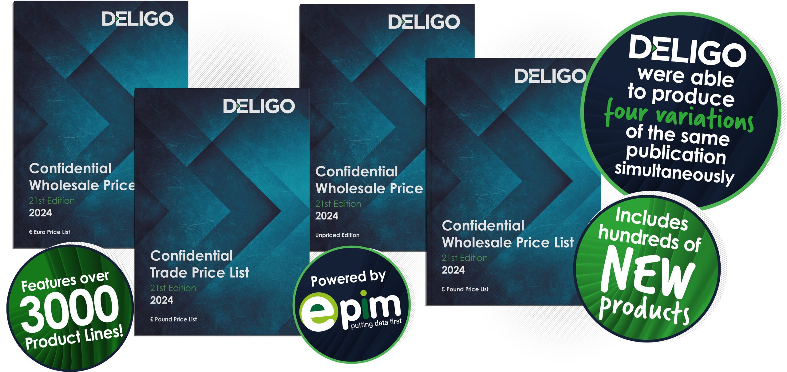 Deligo have been able to produce four variations of their Price List by using e-Pim