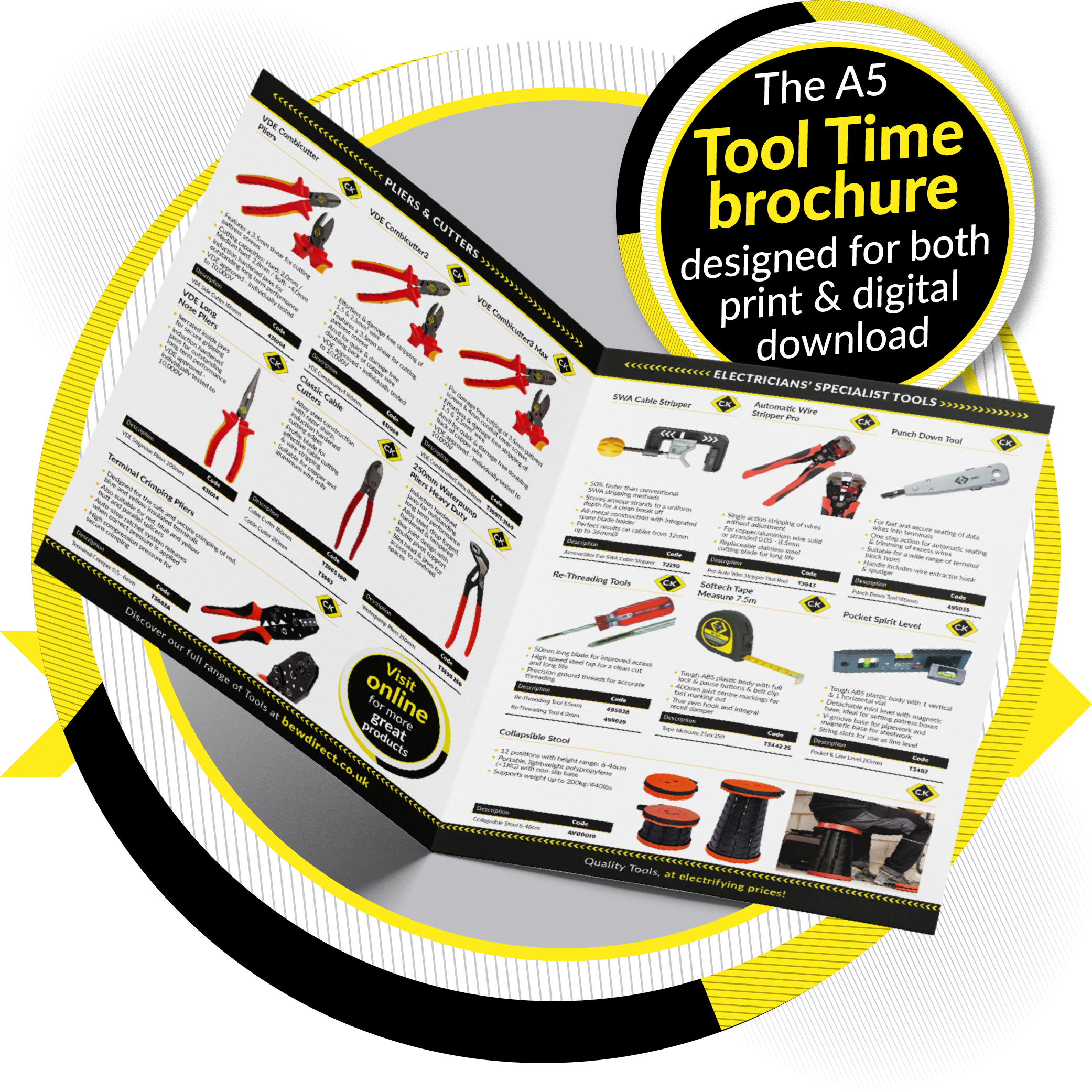 BEW's 'Tool Time' leaflet promoting their stocked range of C.K Tools products